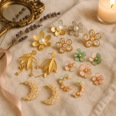 boucle d'oreille fleur