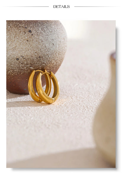 💫 Boucle d’oreille acier inoxydable - Le U doré qui sublime tout