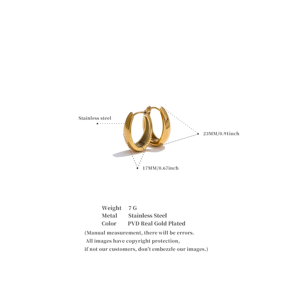💫 Boucle d’oreille acier inoxydable - Le U doré qui sublime tout