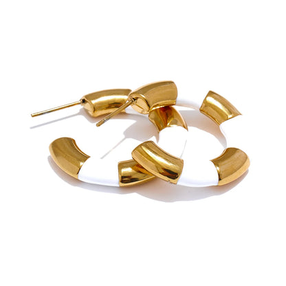 Boucle d’oreille créole – vibes arty et colorées