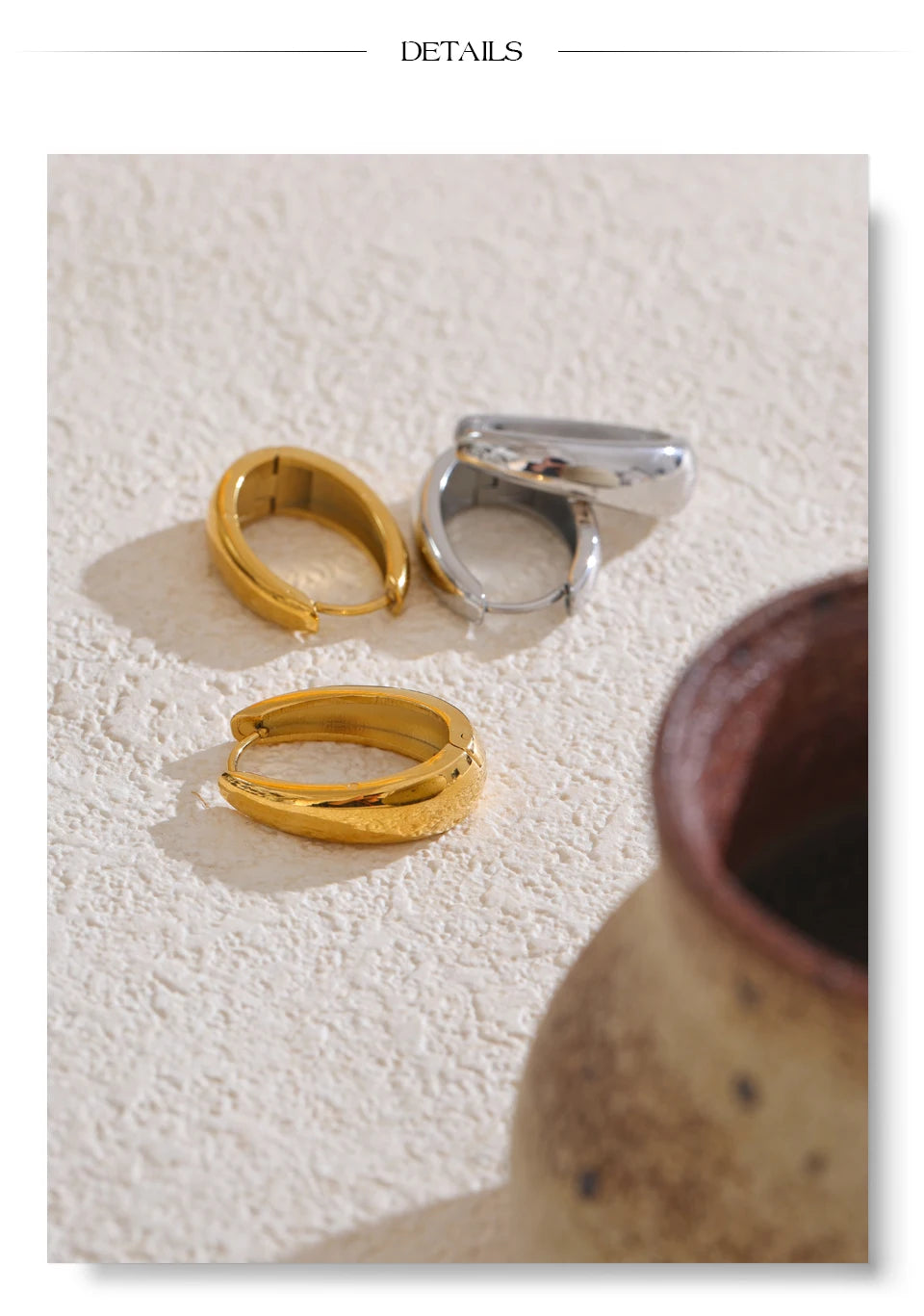 💫 Boucle d’oreille acier inoxydable - Le U doré qui sublime tout