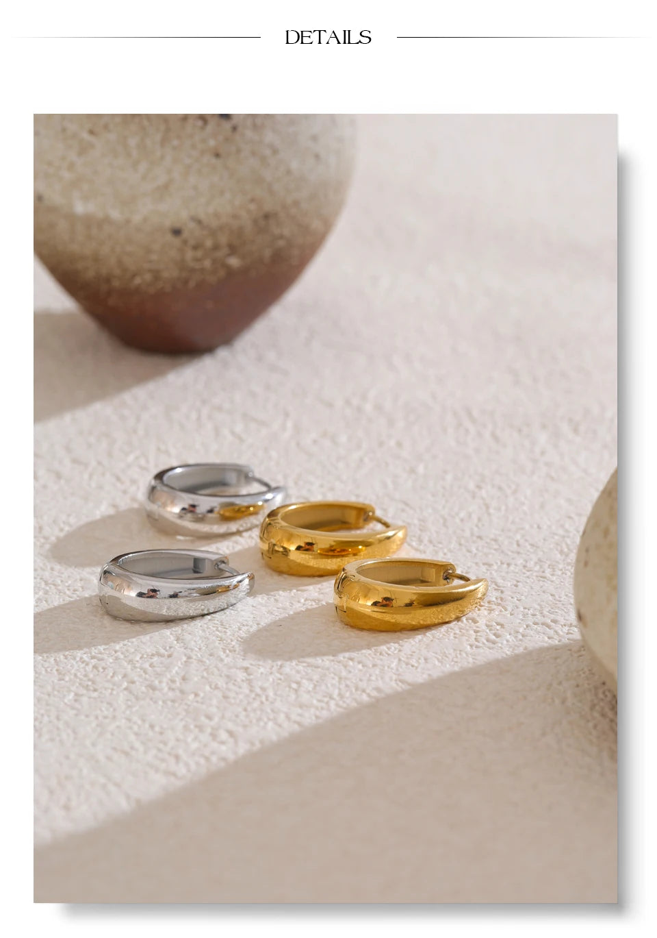 💫 Boucle d’oreille acier inoxydable - Le U doré qui sublime tout