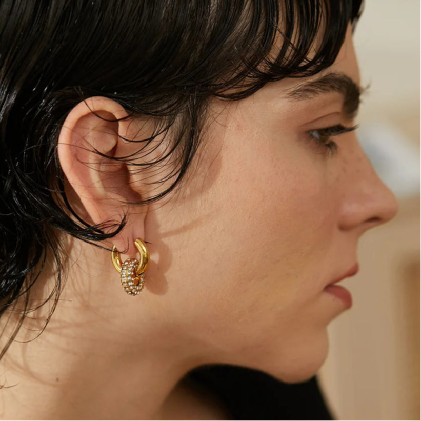 boucle d’oreille acier inoxydable tendance et minimaliste