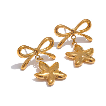 boucle d’oreille noeud acier inoxydable pensée pour les femmes uniques et stylées