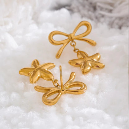 boucle d’oreille noeud acier inoxydable qui allie tendance et qualité haut de gamme