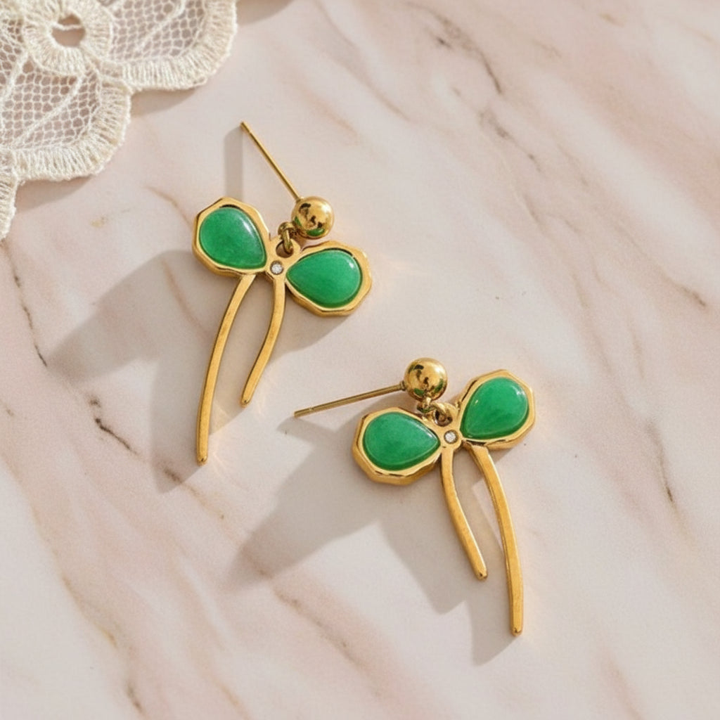 boucle-d-oreille-vert-style-et -tendance