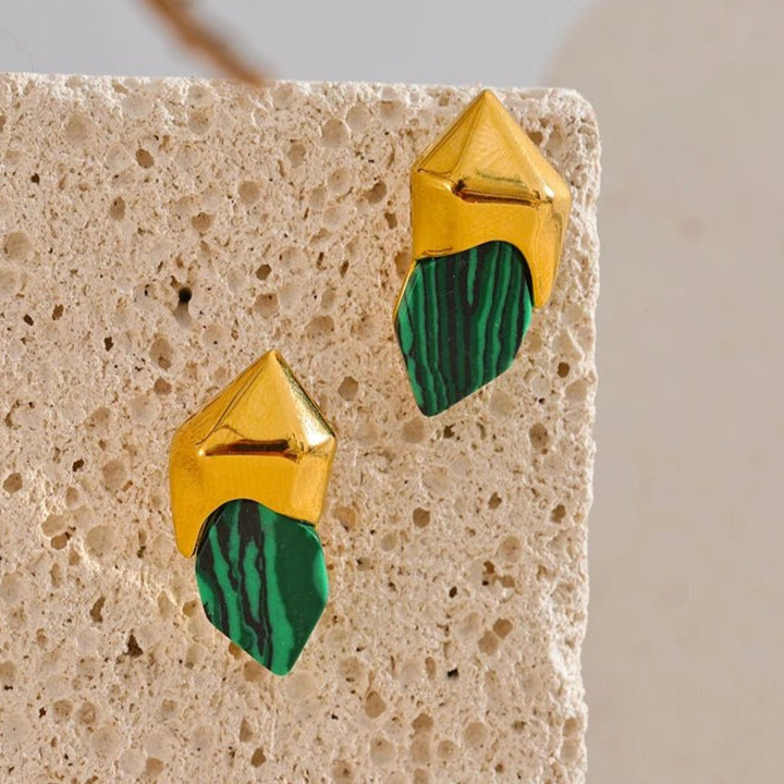 Boucle d’oreille acier inoxydable – le vert malachite ultra désirable - Innocent - Seduction