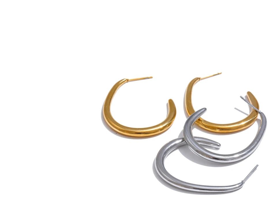 Boucle d’oreille créole – touche dorée minimaliste 🌟 - Innocent - Seduction