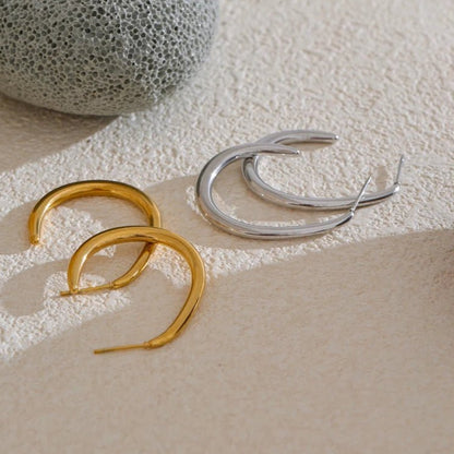 Boucle d’oreille créole – touche dorée minimaliste 🌟 - Innocent - Seduction