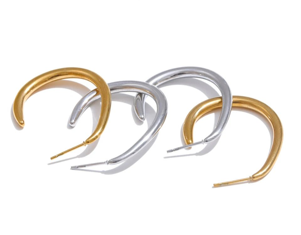 Boucle d’oreille créole – touche dorée minimaliste 🌟 - Innocent - Seduction