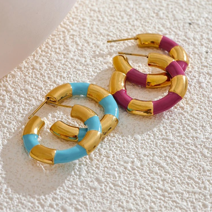 Boucle d’oreille créole – vibes arty et colorées - Innocent - Seduction