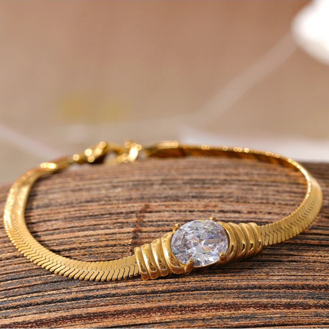 bracelet-acier-inoxydable-chaîne-serpent-en-zircone-cubique-doré