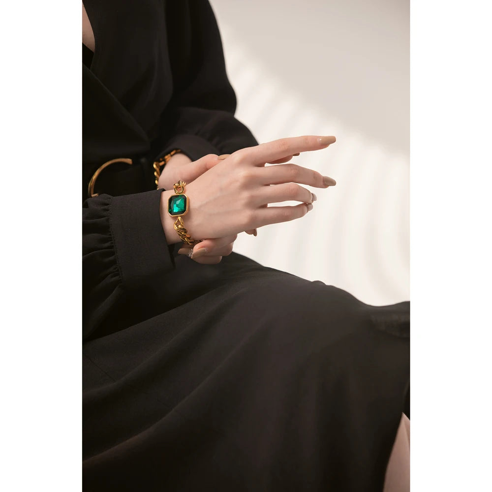 bracelet-doré-femme-audace-et-éclat-vert