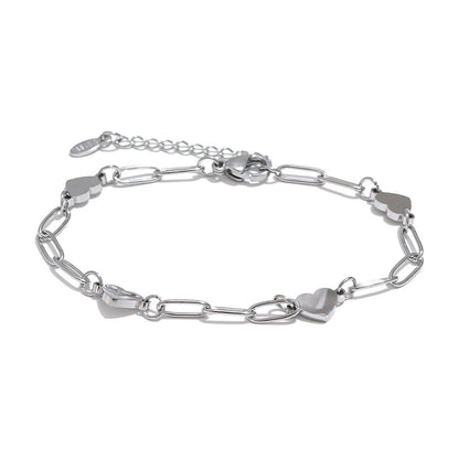 bracelet-en-acier-inoxydable-cœur-pour-un-charme-argent