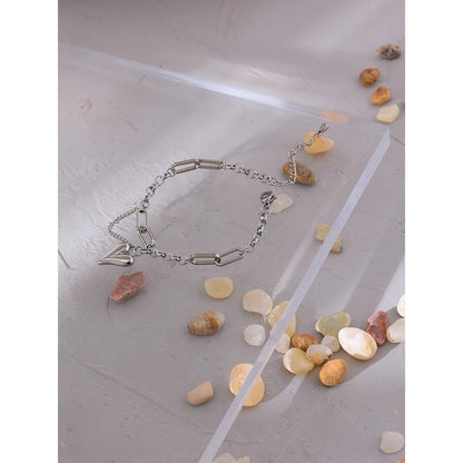 bracelet-en-acier-inoxydable-double-coeur-argent