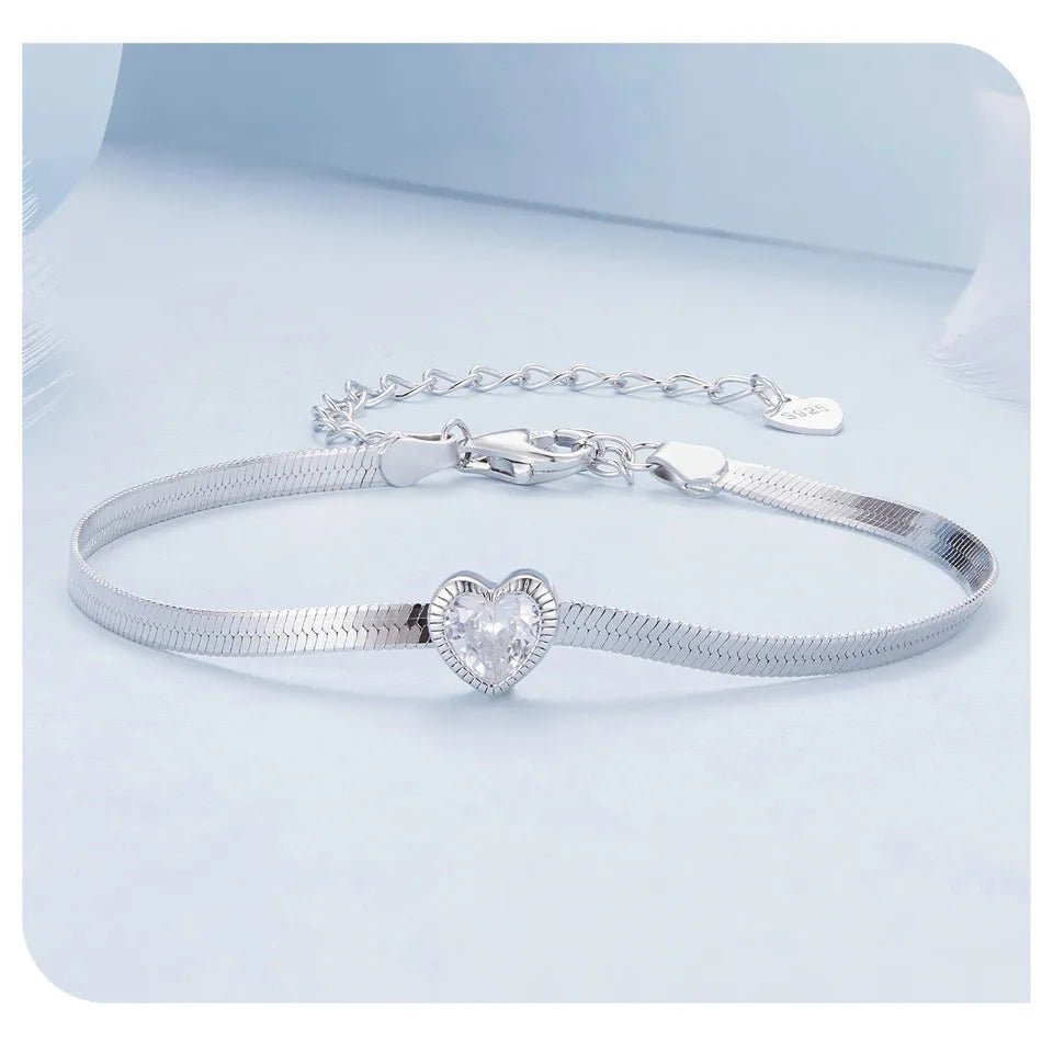 bracelet-femme-argent-chaîne-serpent-cœur-et-zircon