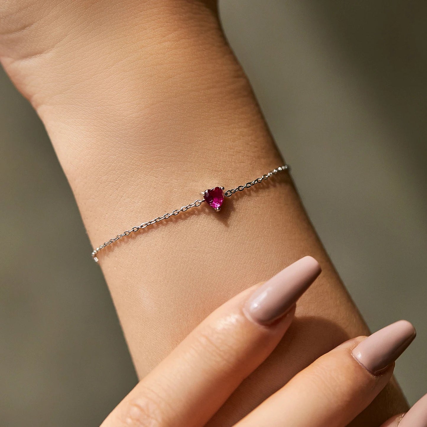 bracelet-femme-argent-cœur-scintillant-zircone-rose