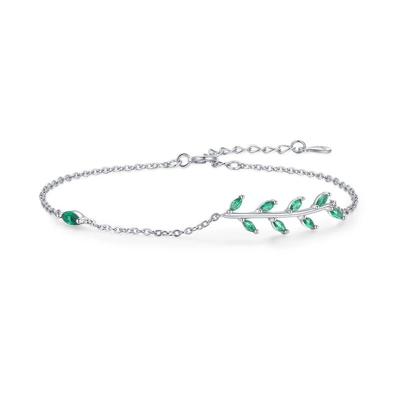 bracelet-femme-argent-éclat-de-la-zircone-verte