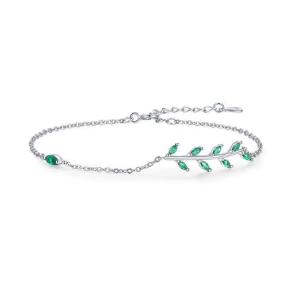 bracelet-femme-argent-éclat-de-la-zircone-verte
