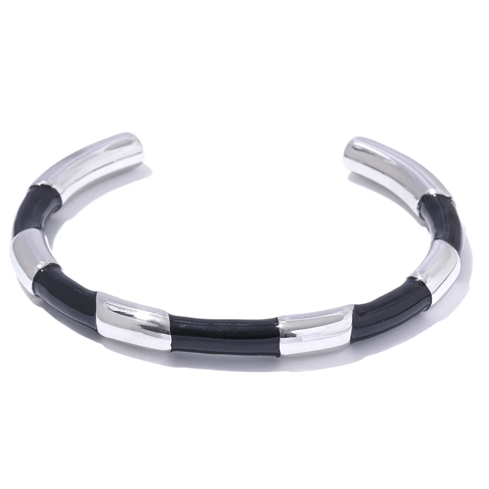 bracelet-femme-tendance-noir-argent