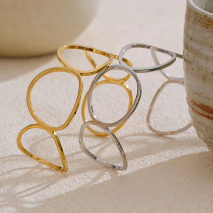 bracelet femme tendance en acier inoxydable poli