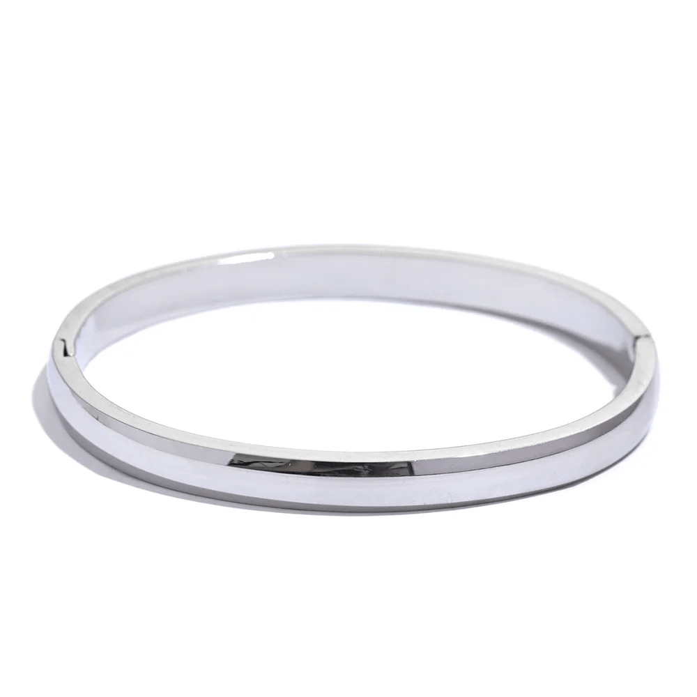 passer cet été avec ces bracelets joncs femme en acier inoxydable couleur argent