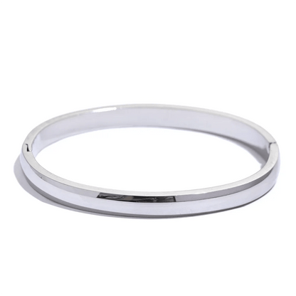 passer cet été avec ces bracelets joncs femme en acier inoxydable couleur argent