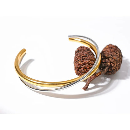 bracelet-jonc-geometrique-doré-argent