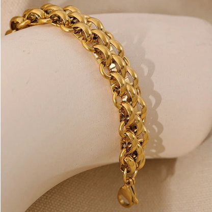 bracelet-plaqué-or-puissance-en-chaîne-cubaine