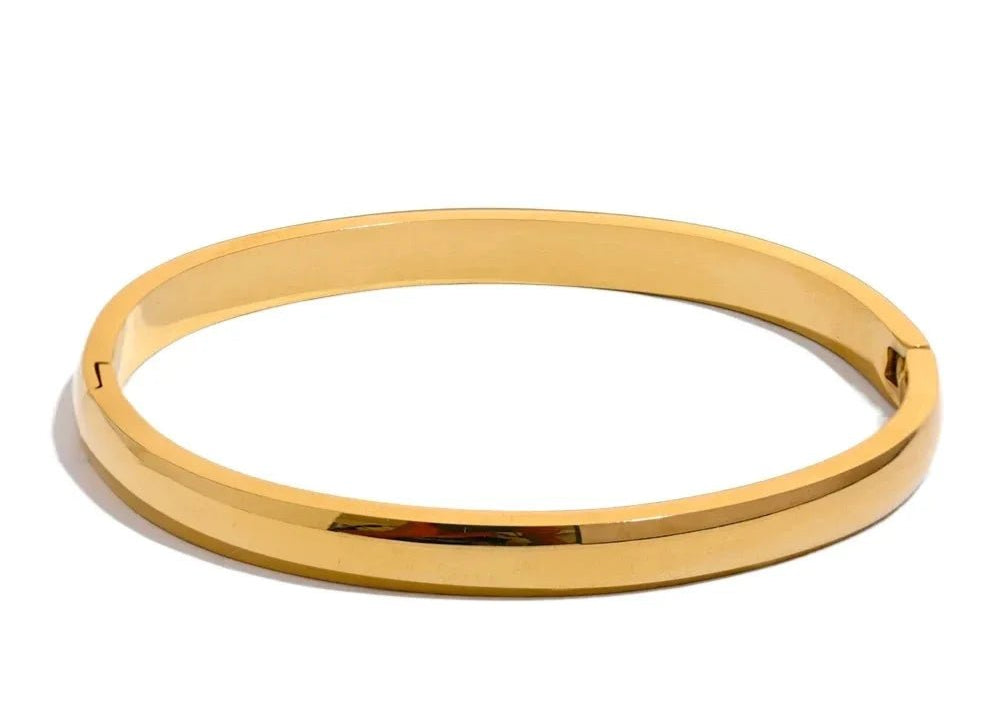  bracelet tendance du moment design fin et élégant en acier inoxydable doré 