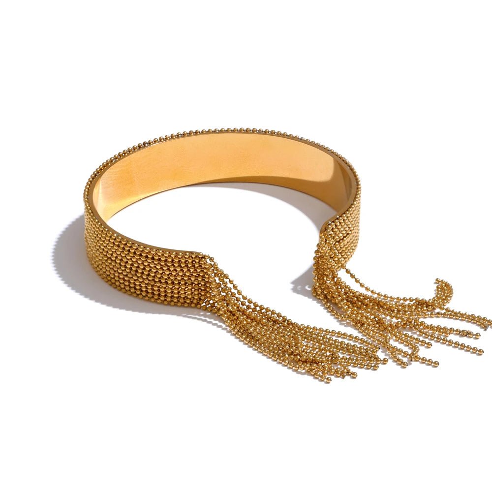 bracelet tendance du moment pour femme en acier plaque en or 18k
