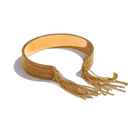 bracelet tendance du moment pour femme en acier plaque en or 18k