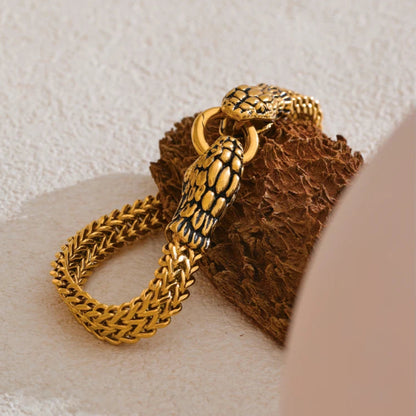 le bracelet tendance femme plaqué en or sous forme de serpent