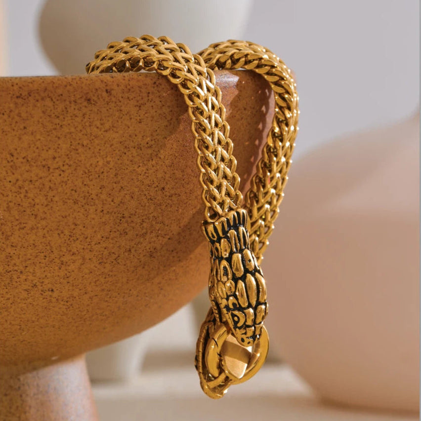 serpent le bracelet tendance femme en acier inoxydazble