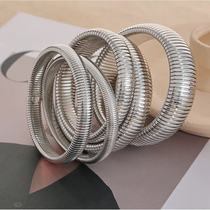 en argent et de 5 tailles différentes bracelets femme tendance 