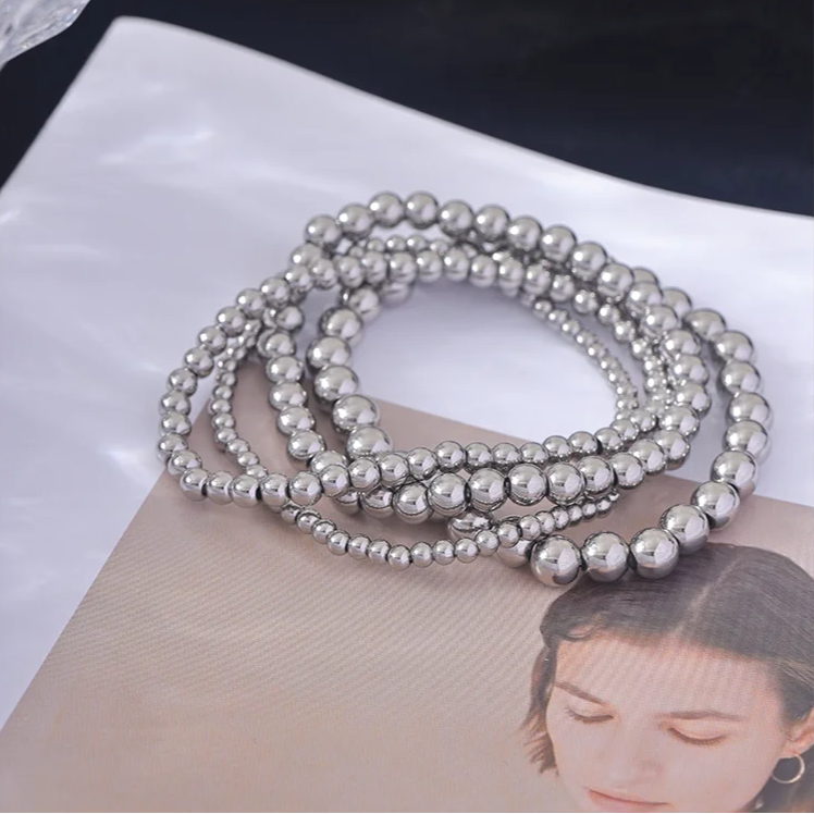bracelets femmes tendance argent en acier plaquage en or