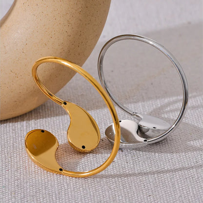 bracelet femme tendance de bonne qualité en acier inoxydable plaqué en or en deux couleurs argent et doré