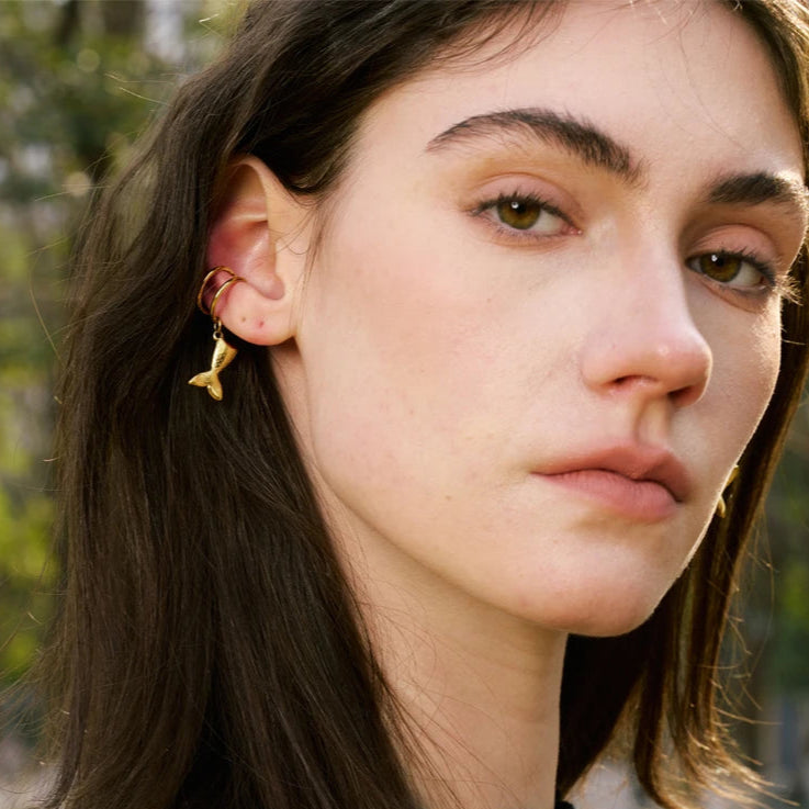 ear cuff pour femme chic et tendance en acier inoxydable 