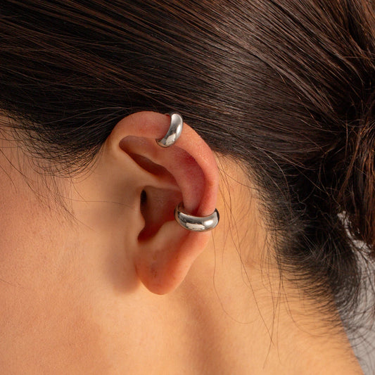 ear cuff parisien chic pour femme en acier inoxydable 