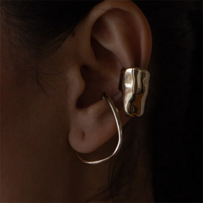 ear cuff tendance parisienne en acier inoxydable doré