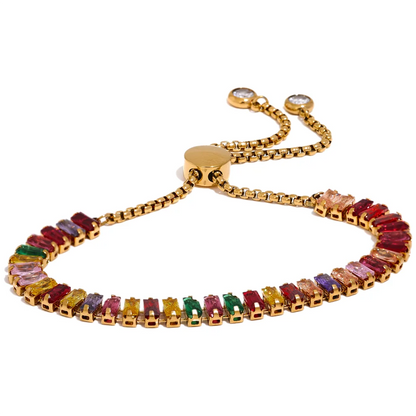 bracelet femme tendance gold coloré en acier plaqué en or