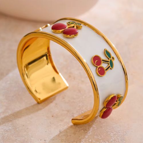 bracelet femme tendance motif été fruit cerise